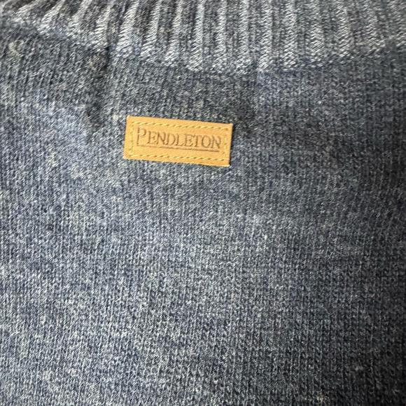 Pendleton Lambswool Men's Full Zip Sweater Vest Jacket Size XL Maroon Navy Blue - Picture 6 of 7